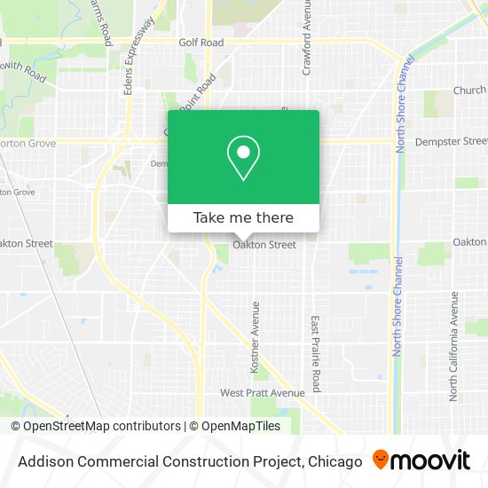 Addison Commercial Construction Project map