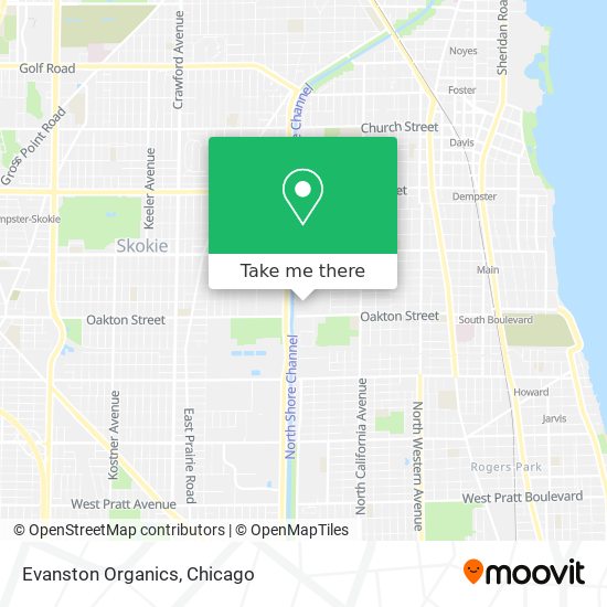 Mapa de Evanston Organics