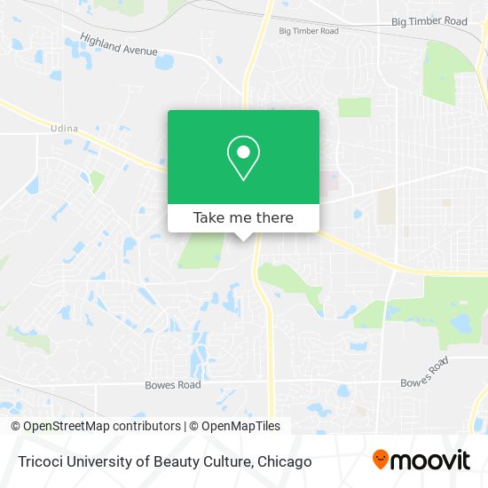 Tricoci University of Beauty Culture map