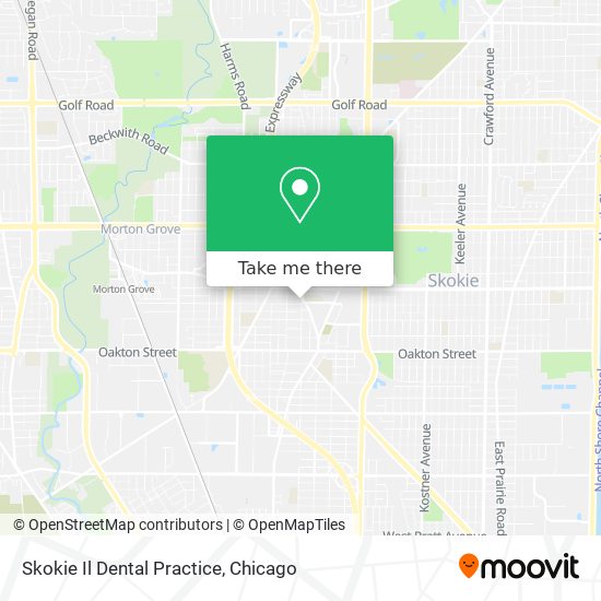 Skokie Il Dental Practice map