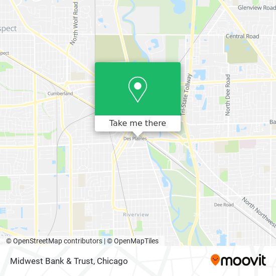 Mapa de Midwest Bank & Trust