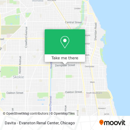 Mapa de Davita - Evanston Renal Center