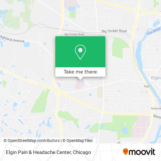 Elgin Pain & Headache Center map