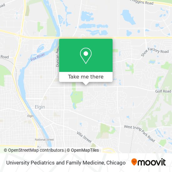 University Pediatrics and Family Medicine map