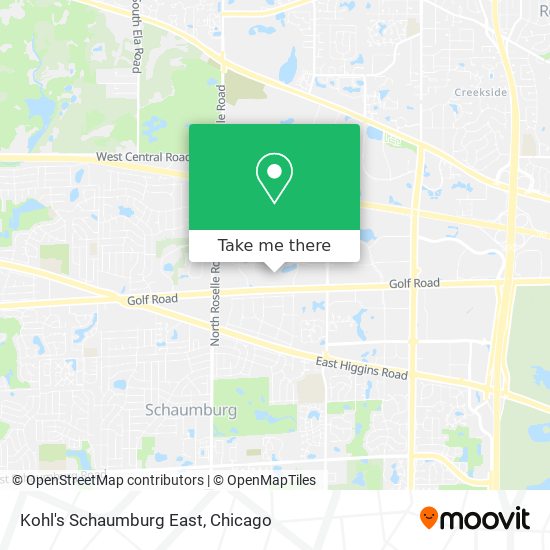 Kohl's Schaumburg East map