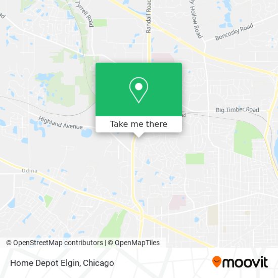 Mapa de Home Depot Elgin