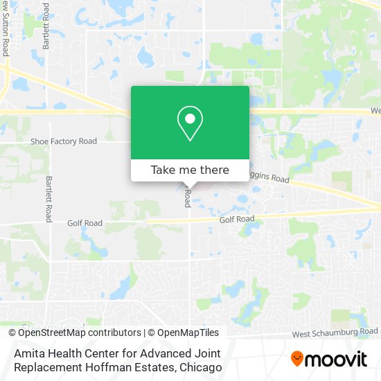 Mapa de Amita Health Center for Advanced Joint Replacement Hoffman Estates