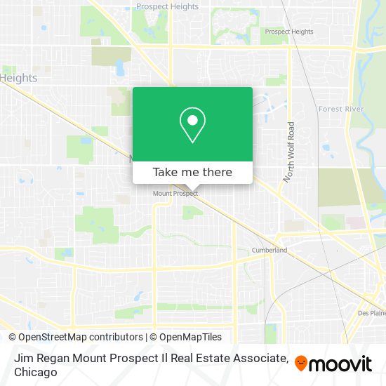 Jim Regan Mount Prospect Il Real Estate Associate map