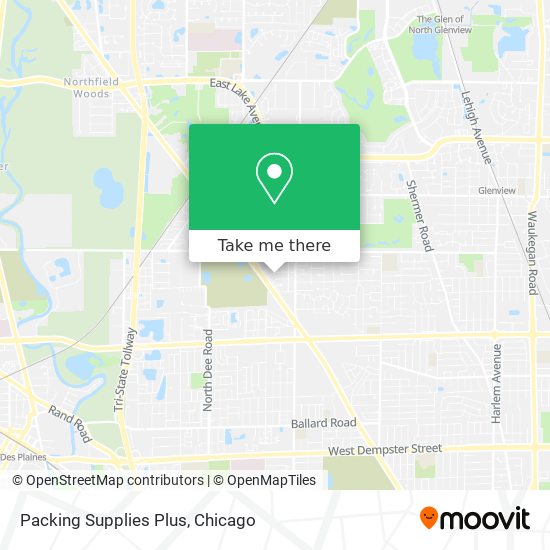 Mapa de Packing Supplies Plus