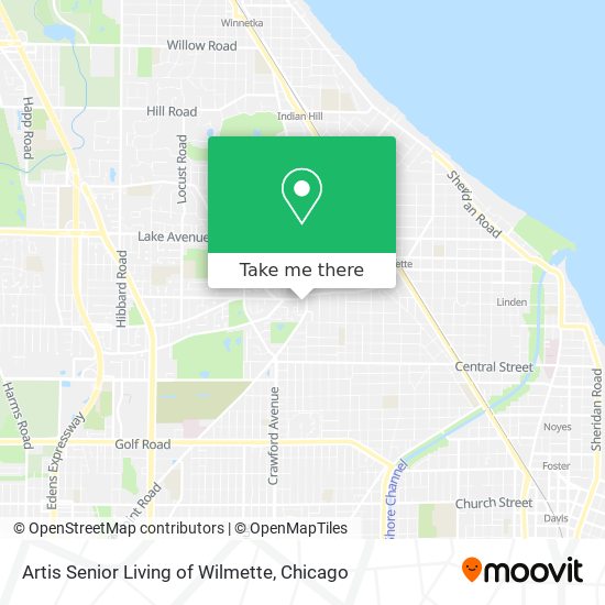 Mapa de Artis Senior Living of Wilmette