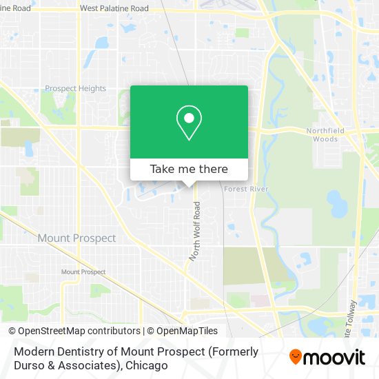 Modern Dentistry of Mount Prospect (Formerly Durso & Associates) map