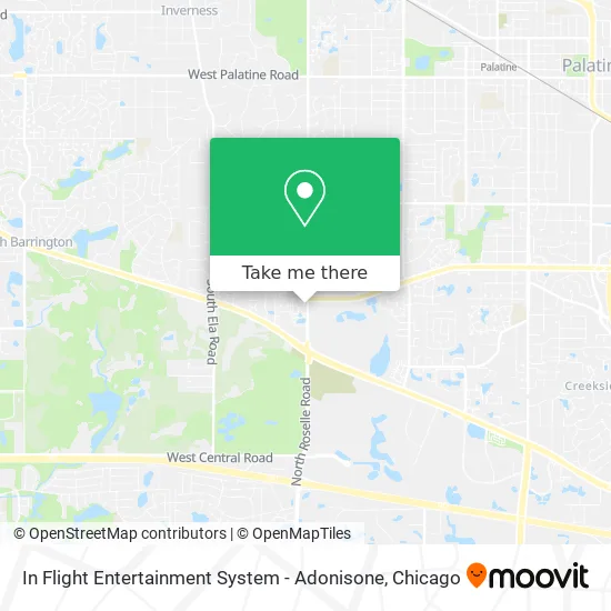In Flight Entertainment System - Adonisone map