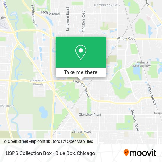 USPS Collection Box - Blue Box map