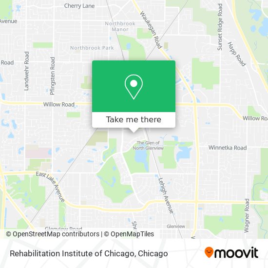 Mapa de Rehabilitation Institute of Chicago