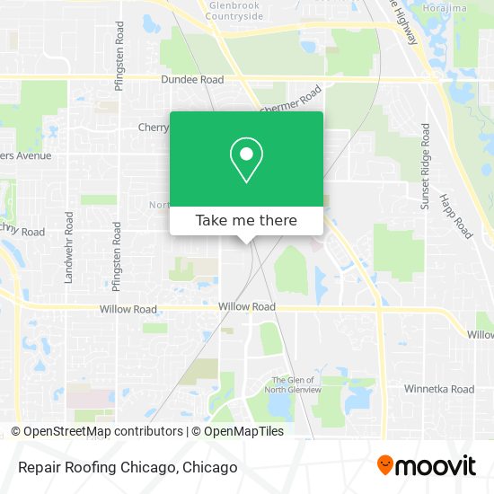 Repair Roofing Chicago map
