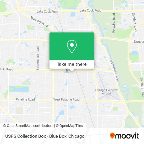 USPS Collection Box - Blue Box map