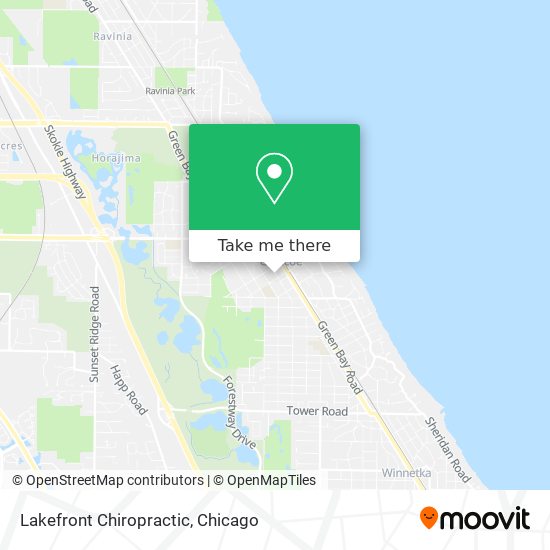 Lakefront Chiropractic map