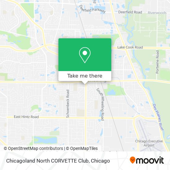 Chicagoland North CORVETTE Club map