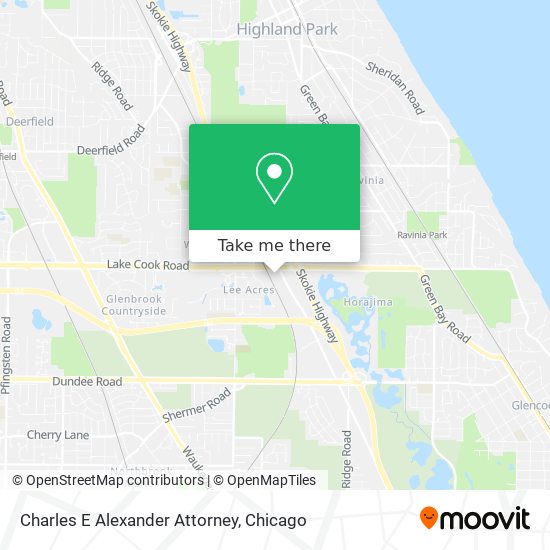 Charles E Alexander Attorney map