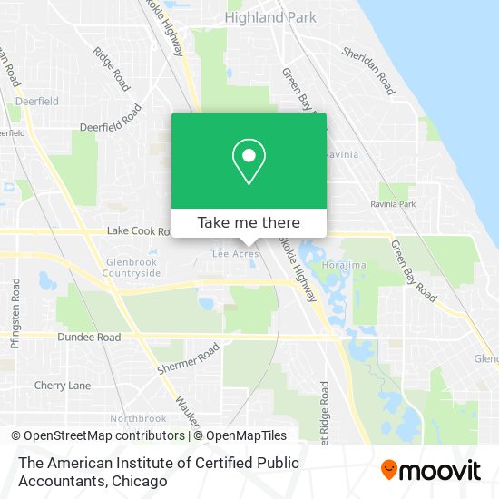 The American Institute of Certified Public Accountants map