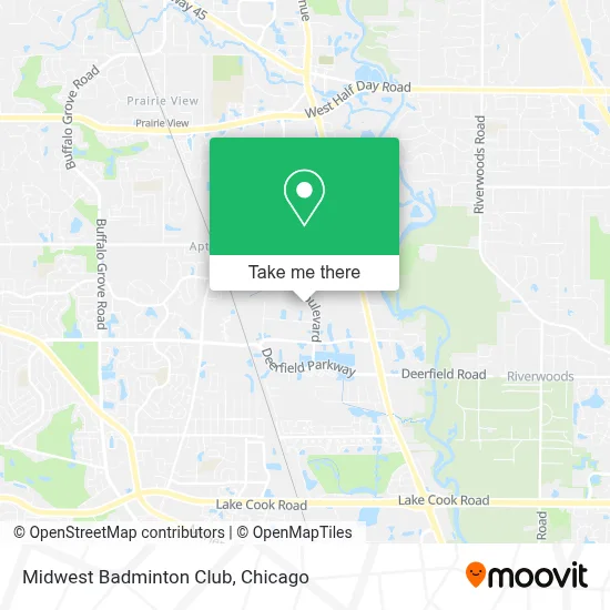 Midwest Badminton Club map