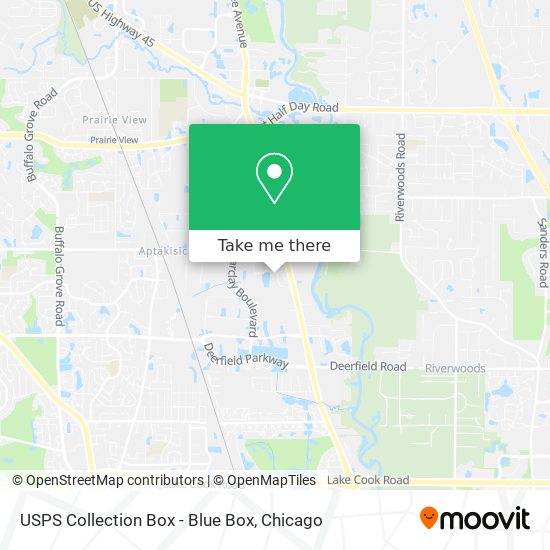 USPS Collection Box - Blue Box map