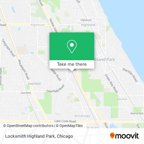 Locksmith Highland Park map