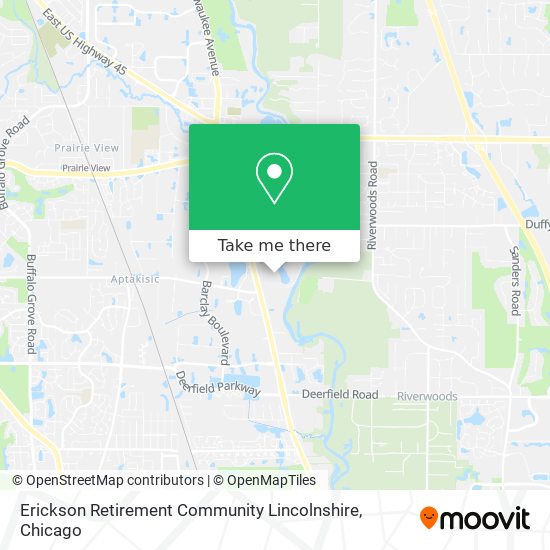 Erickson Retirement Community Lincolnshire map