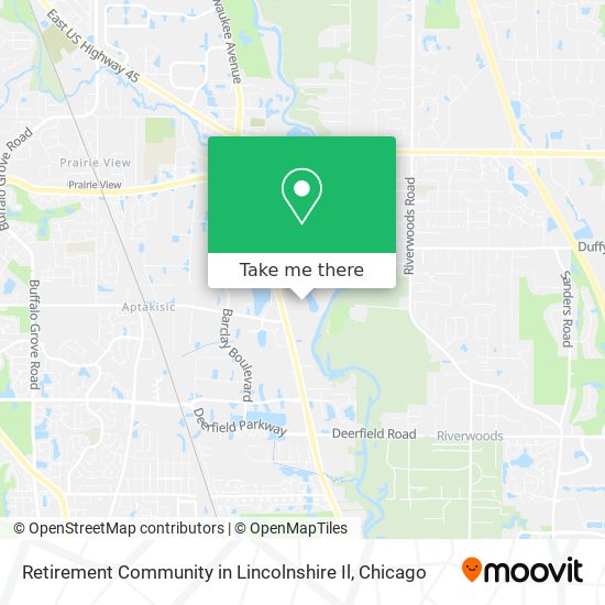 Retirement Community in Lincolnshire Il map