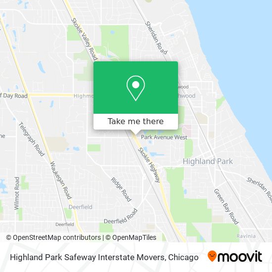 Mapa de Highland Park Safeway Interstate Movers