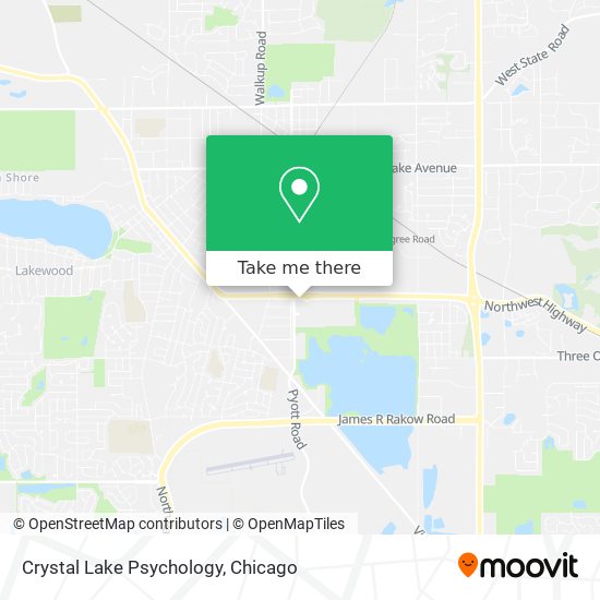 Crystal Lake Psychology map