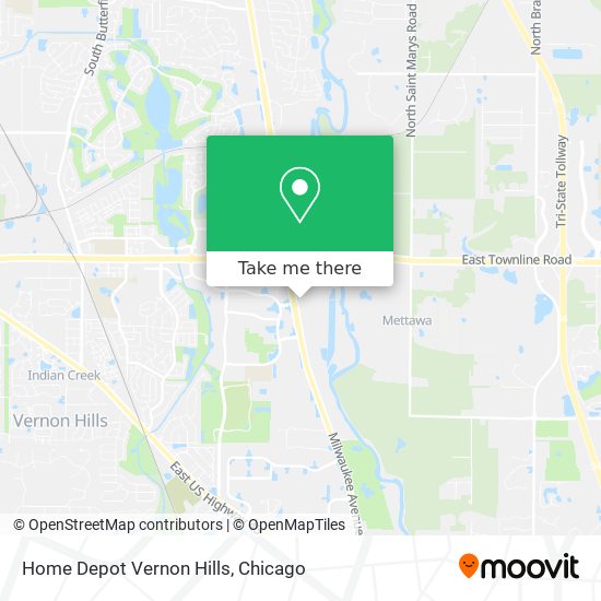 Home Depot Vernon Hills map