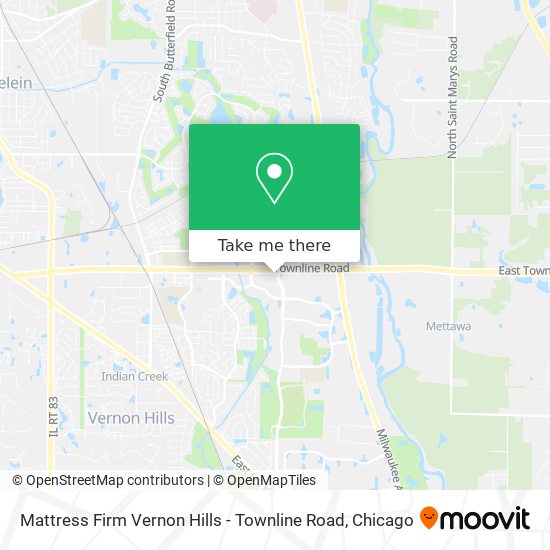 Mapa de Mattress Firm Vernon Hills - Townline Road
