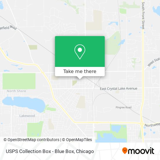 Mapa de USPS Collection Box - Blue Box