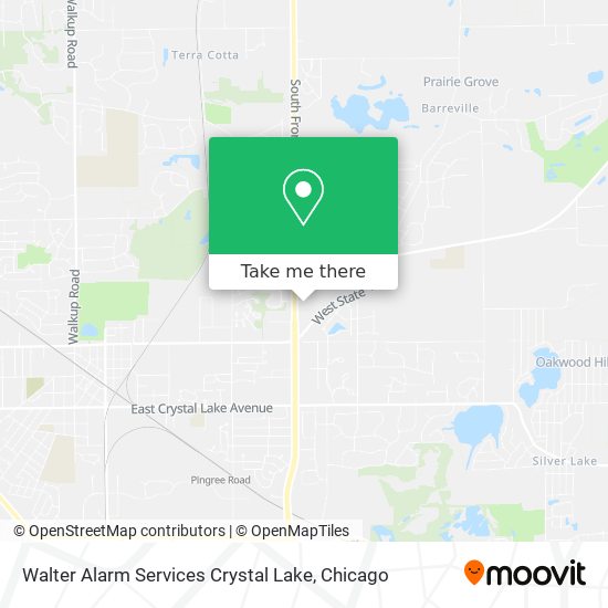 Walter Alarm Services Crystal Lake map