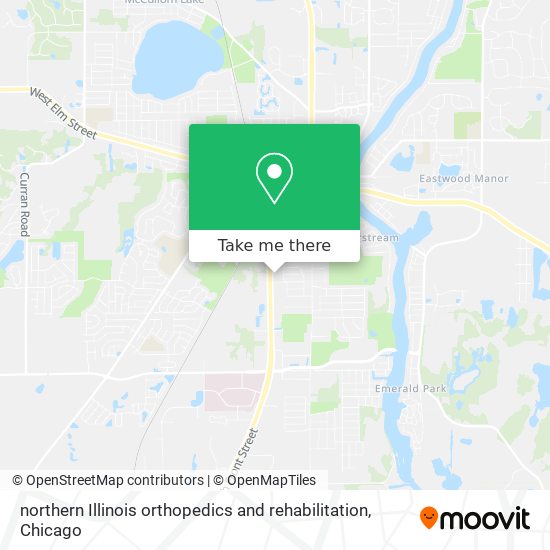 Mapa de northern Illinois orthopedics and rehabilitation