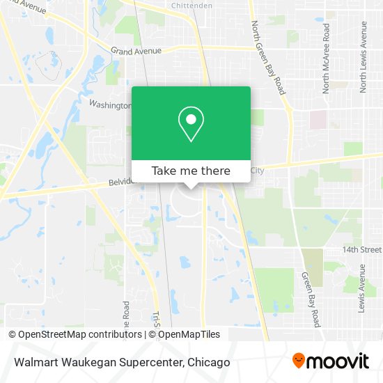 Mapa de Walmart Waukegan Supercenter
