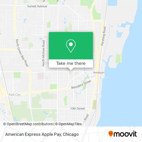 Mapa de American Express Apple Pay