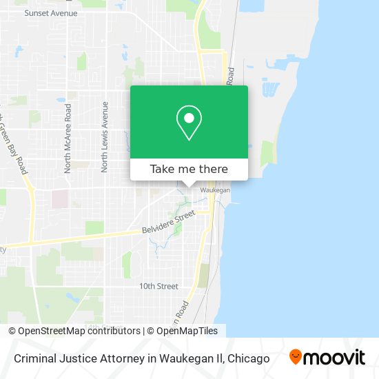Criminal Justice Attorney in Waukegan Il map