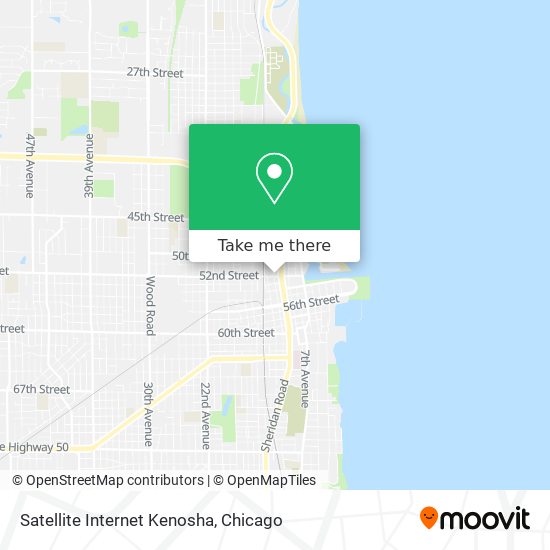 Satellite Internet Kenosha map