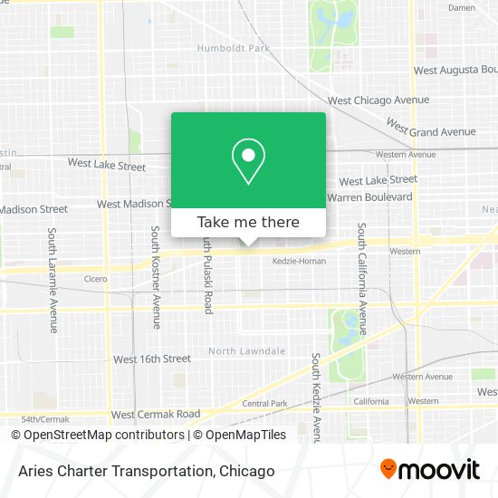 Aries Charter Transportation map