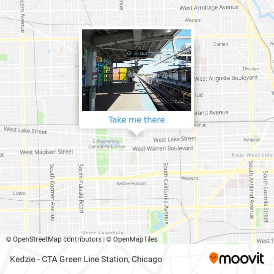 Mapa de Kedzie - CTA Green Line Station