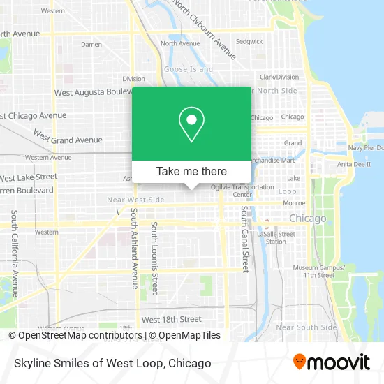 Skyline Smiles of West Loop map