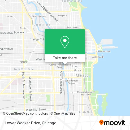 Lower Wacker Drive map