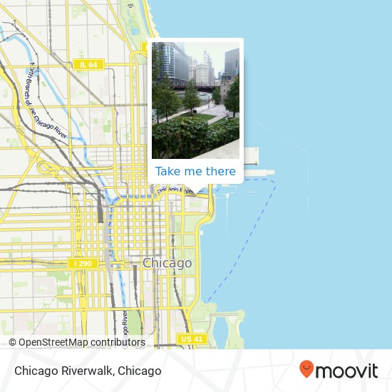 Chicago Riverwalk map