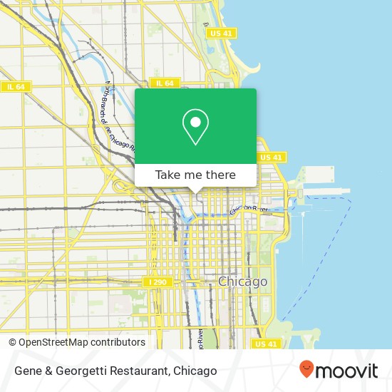 Mapa de Gene & Georgetti Restaurant