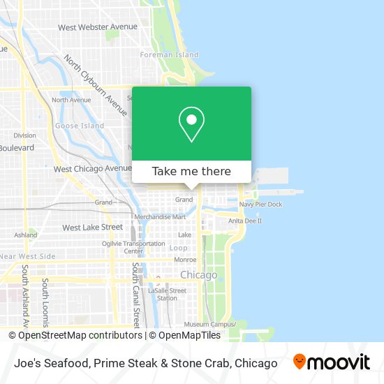 Mapa de Joe's Seafood, Prime Steak & Stone Crab