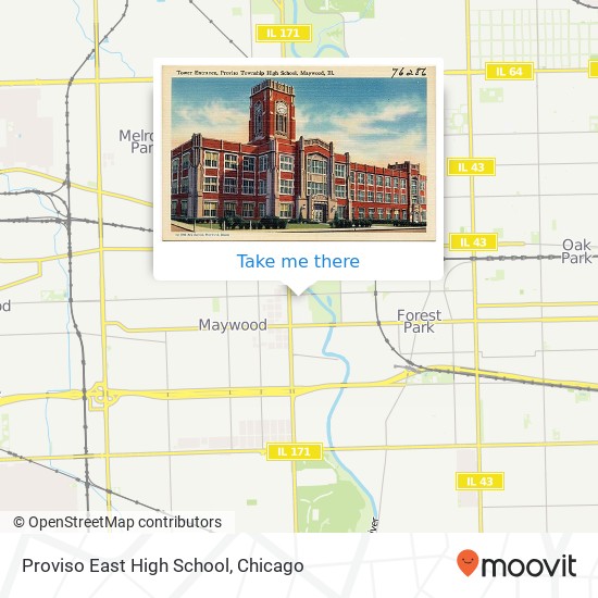 Proviso East High School map