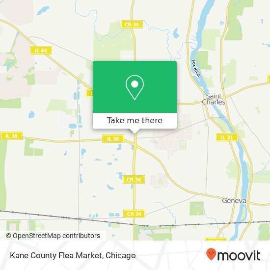 Kane County Flea Market map