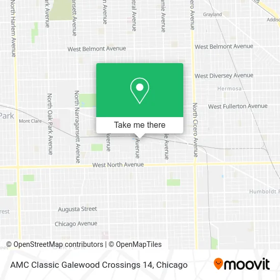 AMC Classic Galewood Crossings 14 map